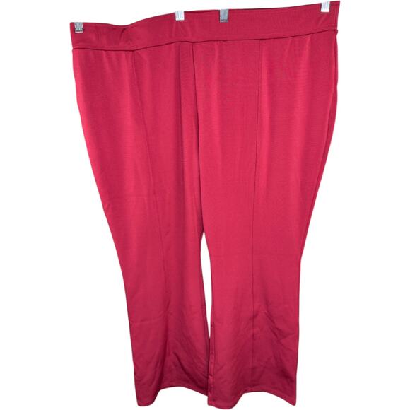 IMAN Global Chic 2XP Wine Red Pull-On Stretch Pants NWT Petite Plus Lounge Wear - Picture 1 of 10